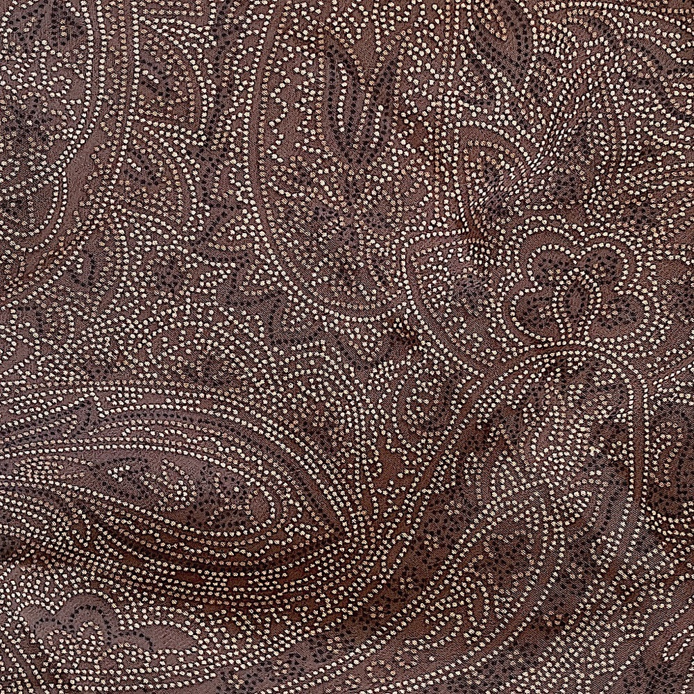 VTG 90’s Bohemian Brown Paisley Asymmetrical Skirt: Size M/L - Picture 3 of 3